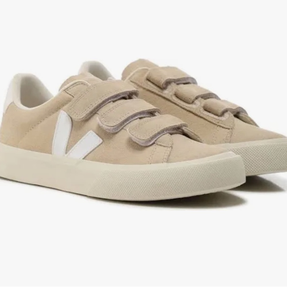 Veja Beige Velcro Sneakers